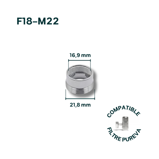 Adaptateur F18-M22 pour robinet