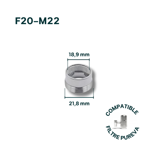 Adaptateur F20-M22 pour robinet