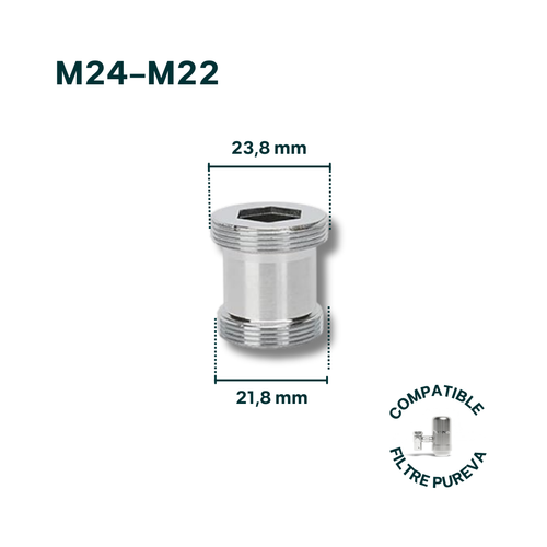 Adaptateur M24-M22 pour robinet (inclus)