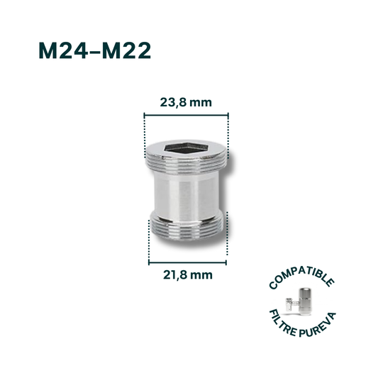 Adaptateur M24-M22 pour robinet (inclus)