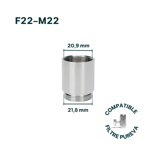 Adaptateur F22-M22 pour robinet (inclus)