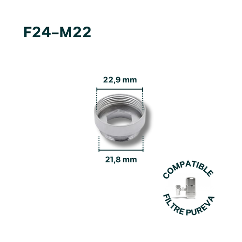 Adaptateur F24-M22 pour robinet (inclus)