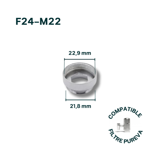 Adaptateur F24-M22 pour robinet (inclus)