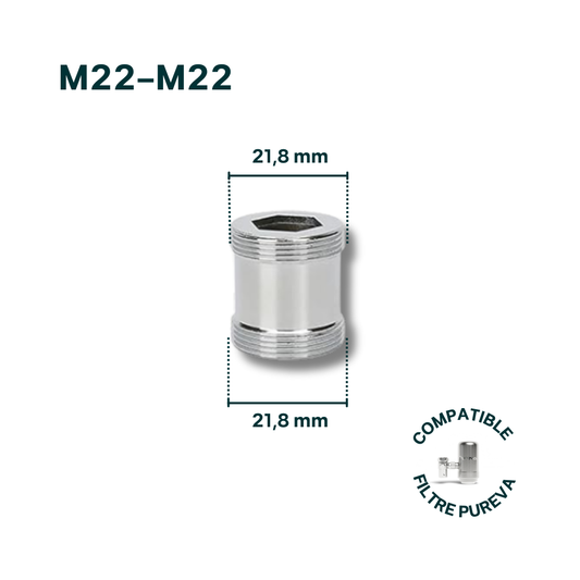 Adaptateur M22-M22 pour robinet (inclus)
