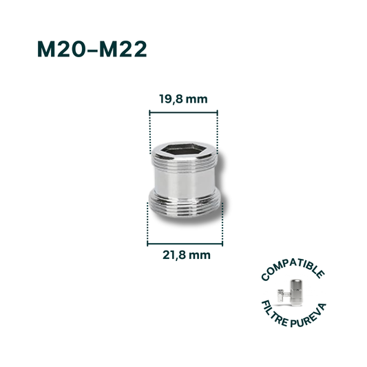 Adaptateur M20-M22 pour robinet